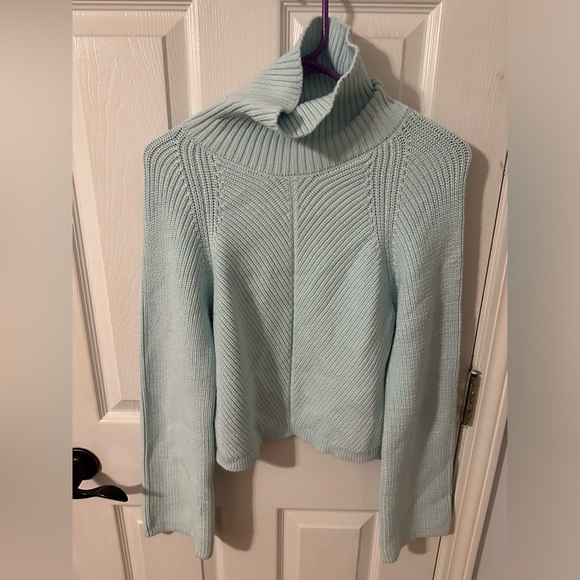 Anthropologie Icy Blue Turtle Neck Sweater - Picture 1 of 3